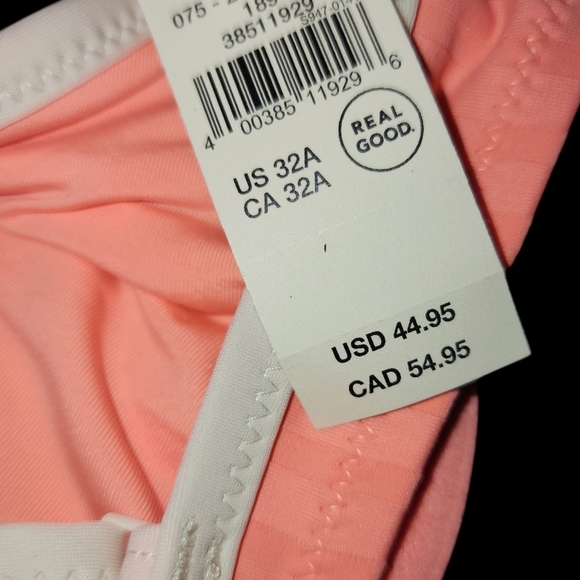 Aerie by Coral Unlined Bikini Top With Underside NWTAmerican Eagle Size 32A - Picture 2 of 7